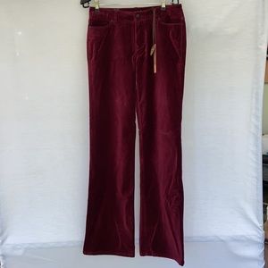 New with tag Christopher blue pants red cotton and spandex boot leg  size 4